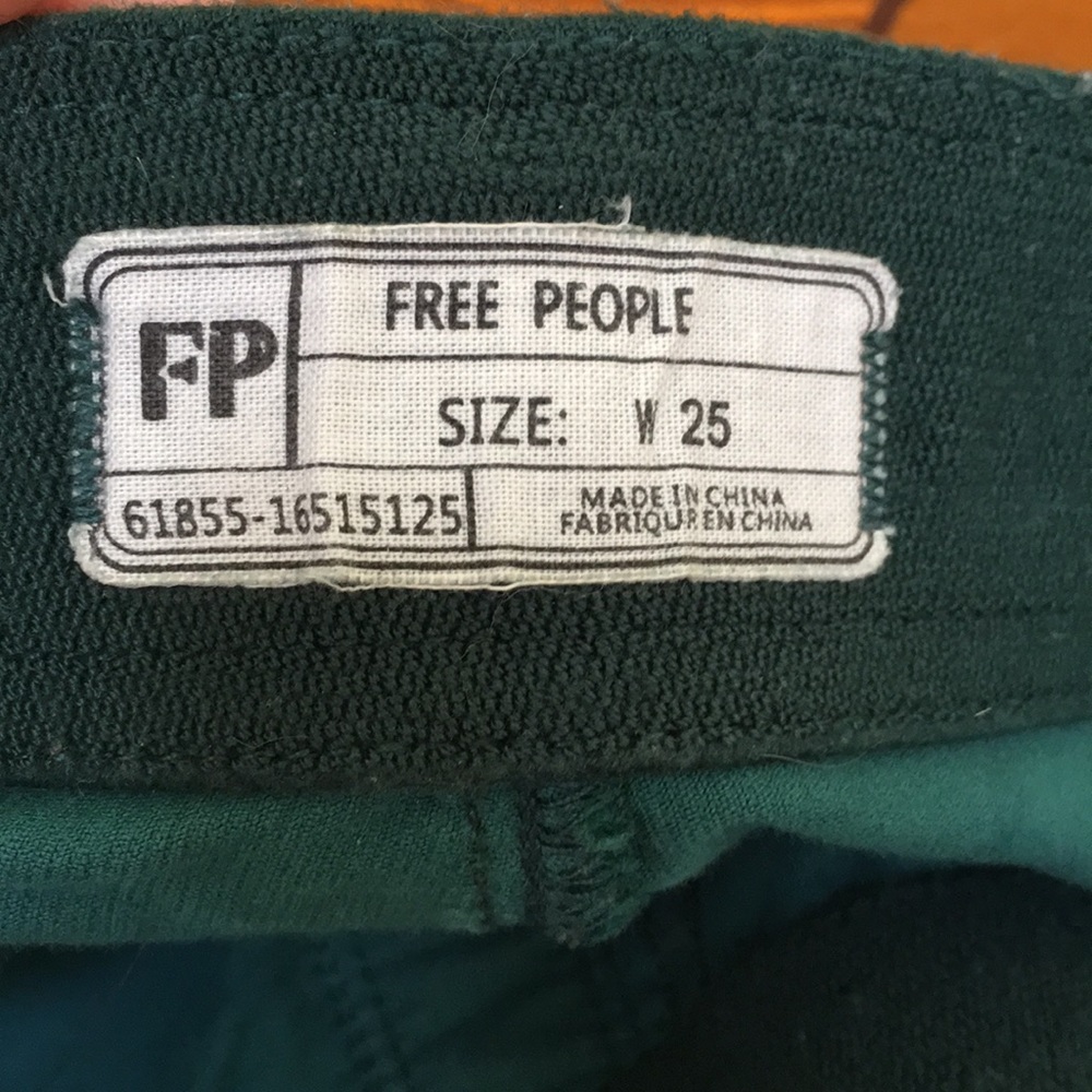 Free People Float on Flare Cord Vintage Green 25 - Picture 6 of 6